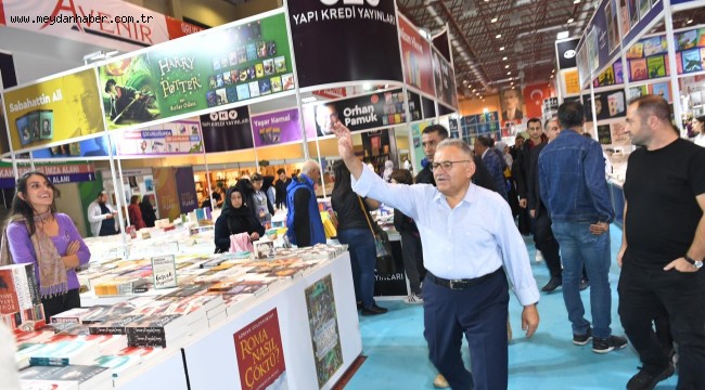 BAŞKAN BÜYÜKKILIÇ, VALİ GÖKMEN ÇİÇEK İLE BİRLİKTE 5. KAYSERİ KİTAP FUARI'NI ZİYARET ETTİ