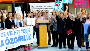 Bayraklı ADD'den İranlı kadınlara tam destek