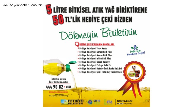 Bitkisel Atık Yağlar Sizden Hediye Çeki Bizden