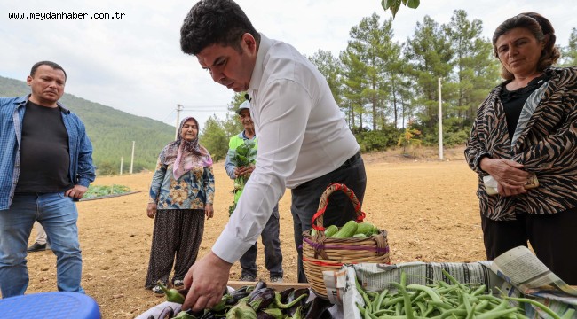 Bucalı çiftçilerden kış sezonunun ilk hasadı