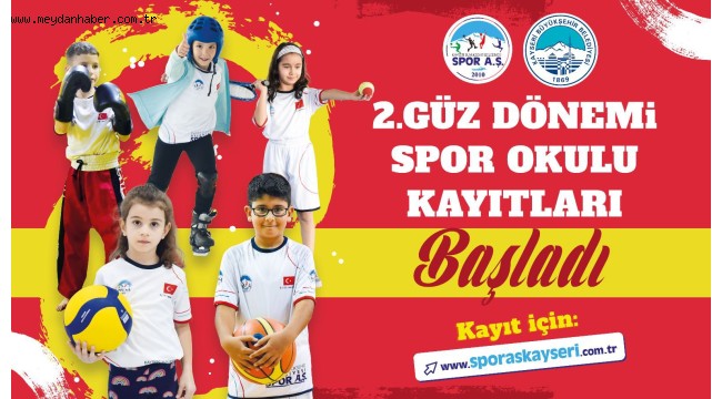 BÜYÜKŞEHİR SPOR A.Ş. 2. GÜZ DÖNEMİ SPOR OKULU KAYITLARI BAŞLADI