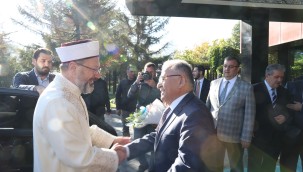 DİYANET İŞLERİ BAŞKANI ERBAŞ'TAN BAŞKAN BÜYÜKKILIÇ'A ZİYARET