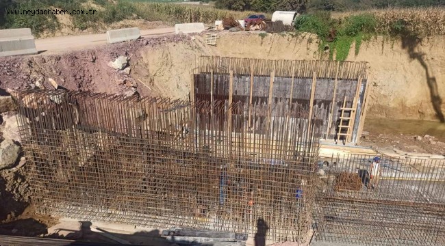 İzmit Yenice Köyünde menfez yapılıyor