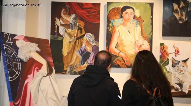 Konservatuvar öğrencilerinin sergisine sanat severlerden tam not