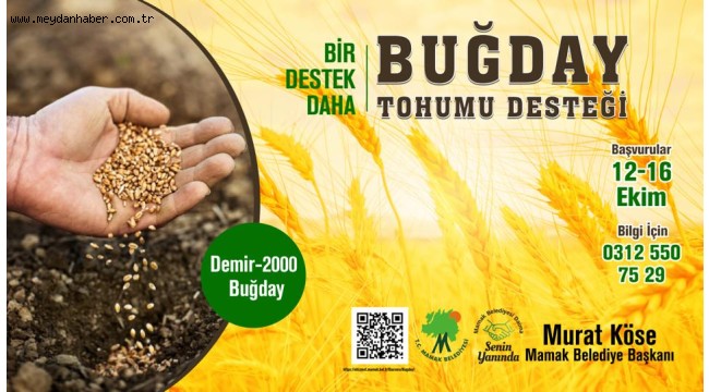 Mamak Belediyesi'nden 18 Ton Buğday Tohumu Desteği