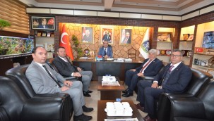 TİCARET BORSASINDAN BAŞKAN DR. MUSTAFA ÇÖL'E ZİYARET