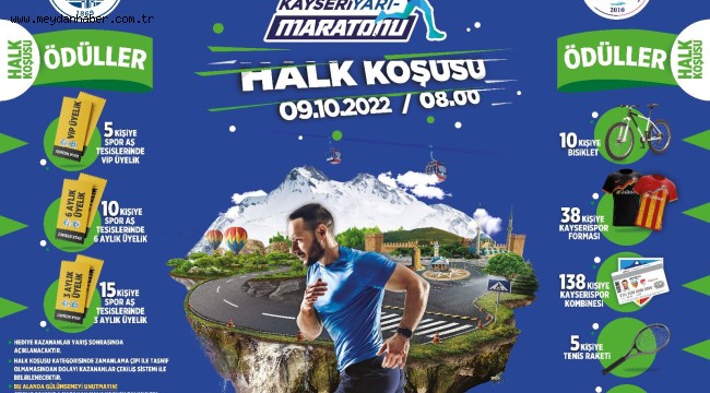 ULUSLARARASI KAYSERİ YARI MARATONU, PAZAR GÜNÜ START ALIYOR