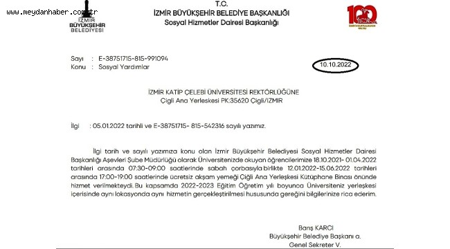 Üniversitelilere yemek dağıtımı hakkında açıklama