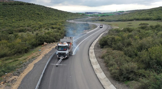Yenilenen Çerkeşli-Tavşancıl yolunun çizgileri çizildi