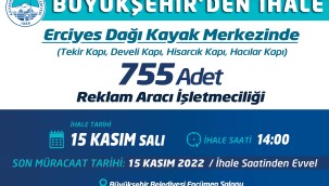 BÜYÜKŞEHİR'DEN İHALE
