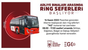 EGO'DAN ADLİYE BİNALARINA KOLAY ULAŞIM İÇİN RİNG SEFERLERİ