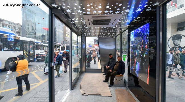 EGO'DAN KENT İÇİ ULAŞIMDA BİR YENİLİK DAHA: MODERN OTOBÜS DURAKLARININ MONTAJI BAŞLADI