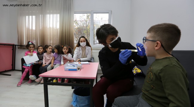 Yenimahalle'de kreş öğrencilerine diş taraması