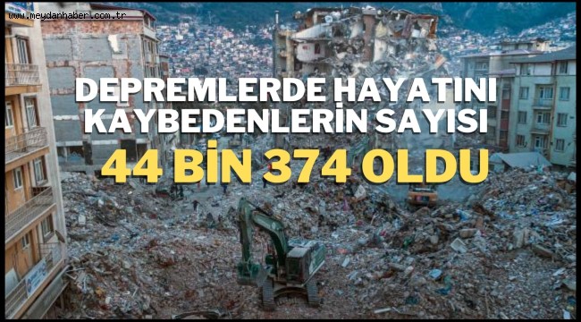 AFAD Başkanı Sezer, Kahramanmaraş merkezli depremlerde hayatını kaybedenlerin sayısının 44 bin 374 olduğunu açıkladı.