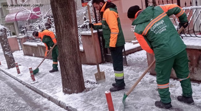 ÇANKAYA KAR YAĞIŞINA KARŞI TEYAKKUZDA