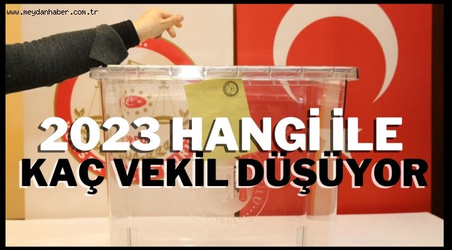 illerin milletvekili sayılarını belirledi