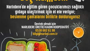 NARLIDERE'DE 'BESLENME ÇANTASI PROJESİ'NİN KAPSAMI GENİŞLİYOR