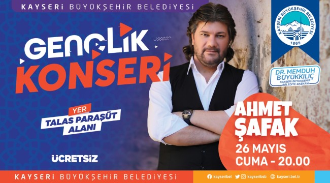 BÜYÜKŞEHİR'DEN GENÇLİĞE 'AHMET ŞAFAK' KONSERİ