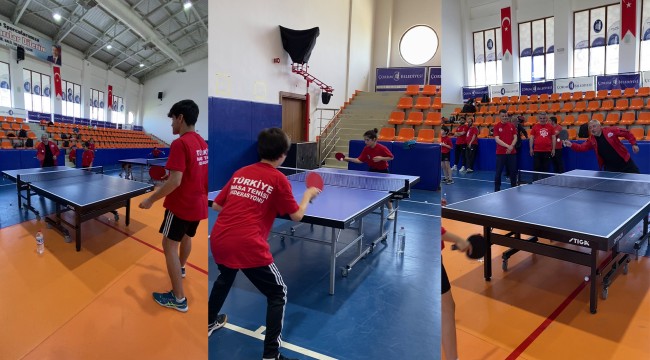 Deprem bölgesinden masa tenisi sporcularının katıldığı "Motivasyon Kampı" Çorum Belediyesi'nin ev sahipliğinde ilimizde yapılıyor.