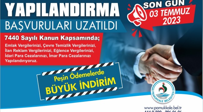  YAPILANDIRMADA SON GÜN 3 TEMMUZ