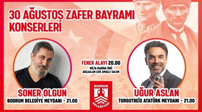 BODRUM'DA ZAFER BAYRAMI ETKİNLİKLERİ