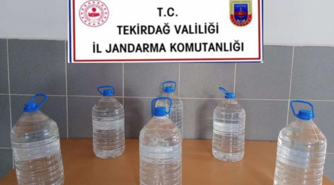 Tekirdağ'da 150 litre sahte içkiye el koyuldu