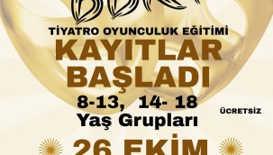 BBKT'NİN TİYATRO OYUNCULUK EĞİTİMİ KAYITLARI BAŞLADI