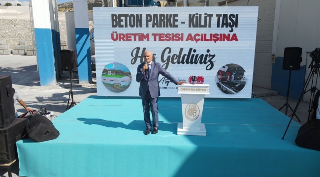 Beton Parke Kilit Taşı Üretim Tesisi açıldı