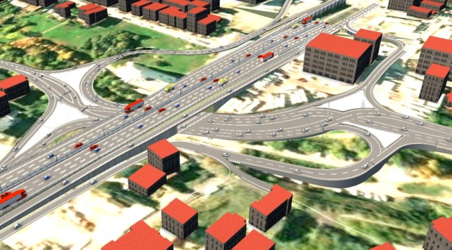  Kaşkaldere Kavşağı'nda yoğun çalışma