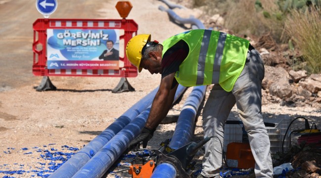 SİLİFKE'YE BAĞLI 2 MAHALLE DAHA KESİNTİSİZ İÇME SUYUNA KAVUŞTU