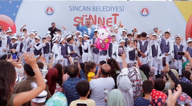 SİNCAN'DA GELENEKSEL TOPLU SÜNNET ŞÖLENİ SİNCAN BELEDİYESİ 540 ÇOCUĞU SÜNNET ETTİRD