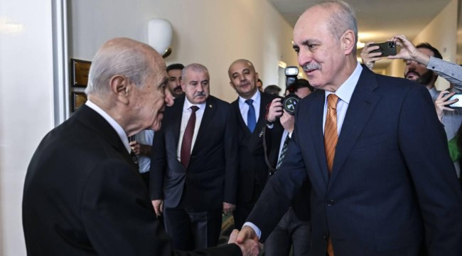 TBMM Başkanı Kurtulmuş, MHP Genel Başkanı Bahçeli'yi ziyaret etti