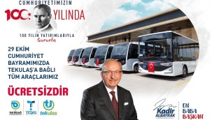 TEKİRDAĞ BÜYÜKŞEHİR BELEDİYESİ'NDEN 29 EKİM CUMHURİYET BAYRAMI'NDA ÜCRETSİZ ULAŞIM HİZMETİ