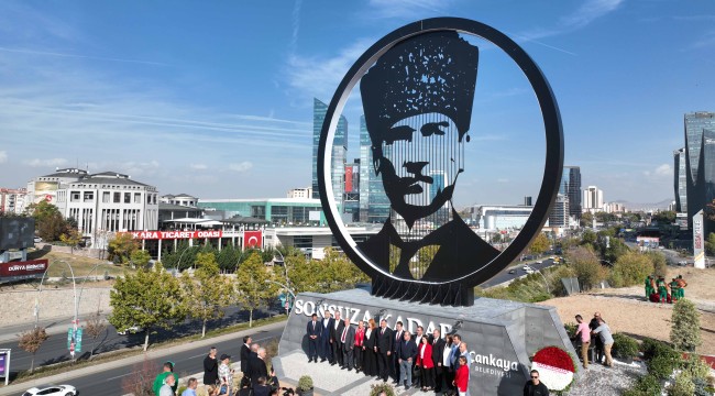 ÇANKAYA BELEDİYESİ'NDEN ANKARA'YA ÇELİKTEN 10 METRELİK ATATÜRK ANITI