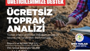 EFES SELÇUK'TA ÜRETİCİYE ÖNEMLİ DESTEK: ÜCRETSİZ TOPRAK ANALİZİ DEVAM EDİYOR