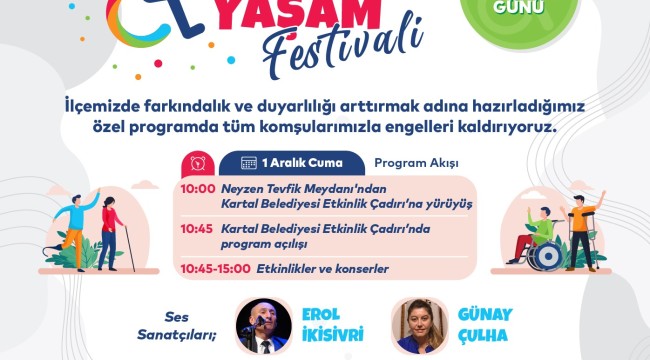 Kartal Belediyesi'nden 'Engelsiz Yaşam Festivali'
