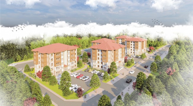 Of'ta 99 afet konutu için kazma vuruldu