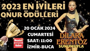 2023 EN İYİLERİ ONUR ÖDÜLLERİ 20 OCAK 2024 CUMARTESİ SAAT:11:00'DA İZMİR BUCA'DA YAPILACAK