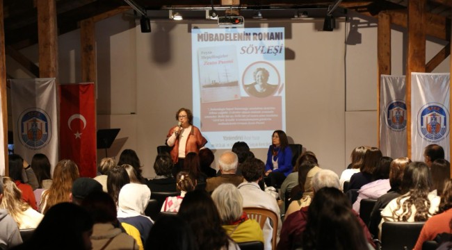 EFES SELÇUK'TA EDEBİYATSEVERLER MÜBADELENİN ROMANI "ZESTO PSOMİ" İÇİN BULUŞTU