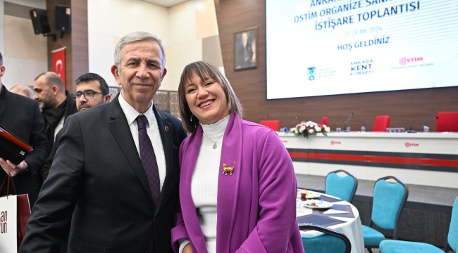 MANSUR YAVAŞ, OSTİM'DE SANAYİCİLERLE BULUŞTU