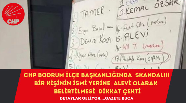 CHP Bodrum ilçe başkanlığında skandal!