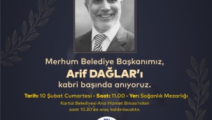 Kartal Eski Belediye Başkanı Arif Dağlar Vefatının 4. Yılında Kabri Başında Anılacak
