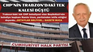 Trabzon'daki tek CHP belediyesi olan Beşikdüzü'nün belediye başkanı Ramis Uzun, partisinden istifa ettiğini duyurdu.