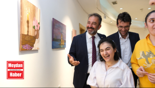 Engelli Eğitim Merkezi öğrencileri sergi açtı