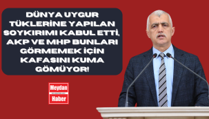 Gergerlioğlu, "Dünya Uygur Türklerine yapılan soykırımı kabul etti, AK PARTİ ve MHP bunları görmemek için kafasını kuma gömüyor!"