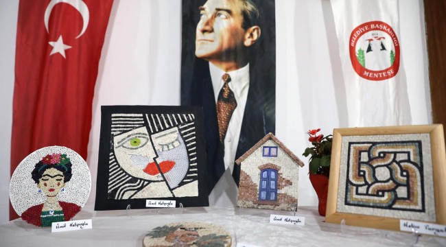 KIŞ KURSLARI SERGİSİNDE EL EMEĞİ GÖZ NURU ESERLER GÖRÜCÜYE ÇIKTI