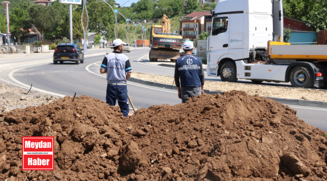 Yeşilova-Solaklar Kavşağı'nda çevre düzenlenmesi