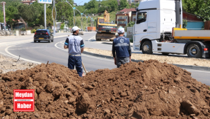 Yeşilova-Solaklar Kavşağı'nda çevre düzenlenmesi