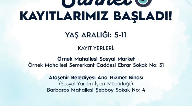 ATAŞEHİR BELEDİYESİ'NİN TOPLU SÜNNET ORGANİZASYONU İÇİN KAYITLAR BAŞLADI