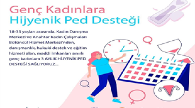 Büyükşehir'den hijyenik ped desteği